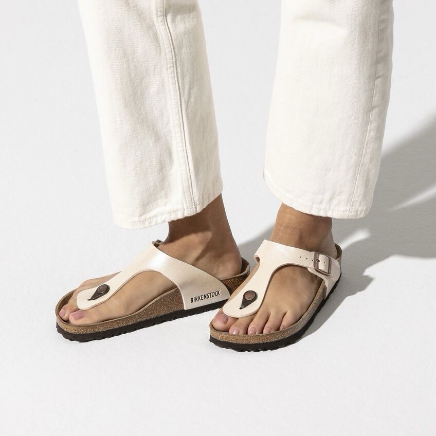 Birkenstock Gizeh Birko-Flor Thong Sandal Graceful Pearl White EU 36 US 5- 5.5 R
