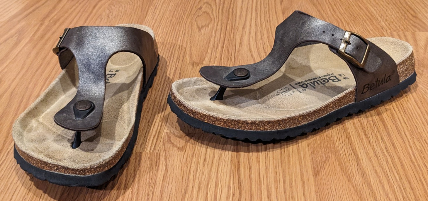 Women’s Betula Birkenstock Gizeh Thong Sandals Bronze-Metallic – 39 EU (8 US)