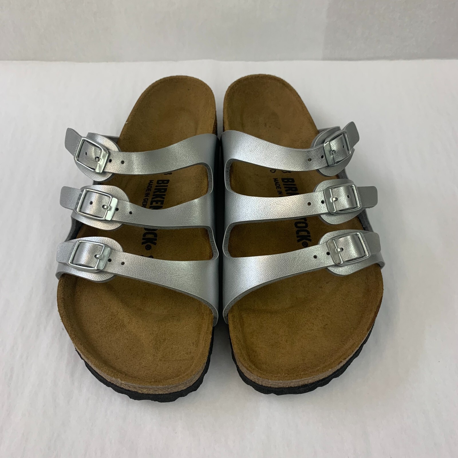 Birkenstock New w/o Box Florida Silver Birko Flor Narrow Width – Select Size
