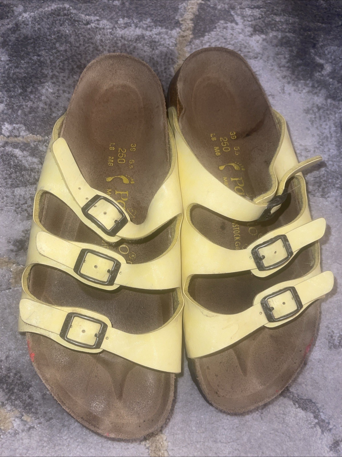 Birkenstock Papillio Florida 3 Strap Yellow Sandals Women’s EU 39 W8 M6