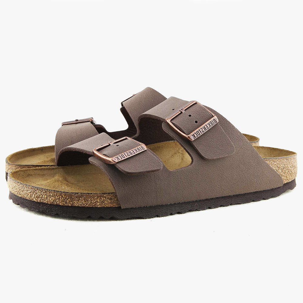 Birkenstock Arizona Mocca Classic Birkibuc Cork Two-Strap Sandals Women’s Shoes