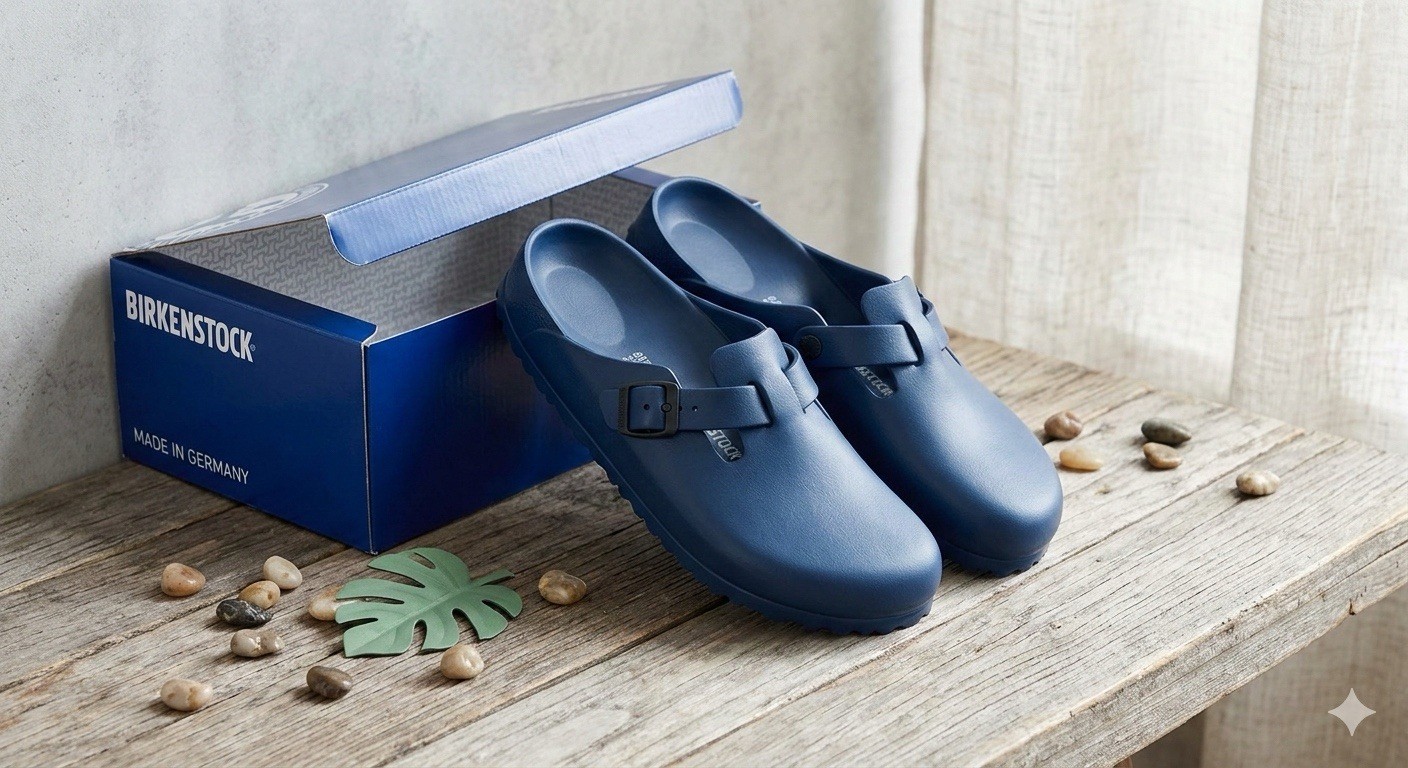 Birkenstock Boston Essentials EVA Navy Blue Clogs Size 36 EU 5 US L New With Box