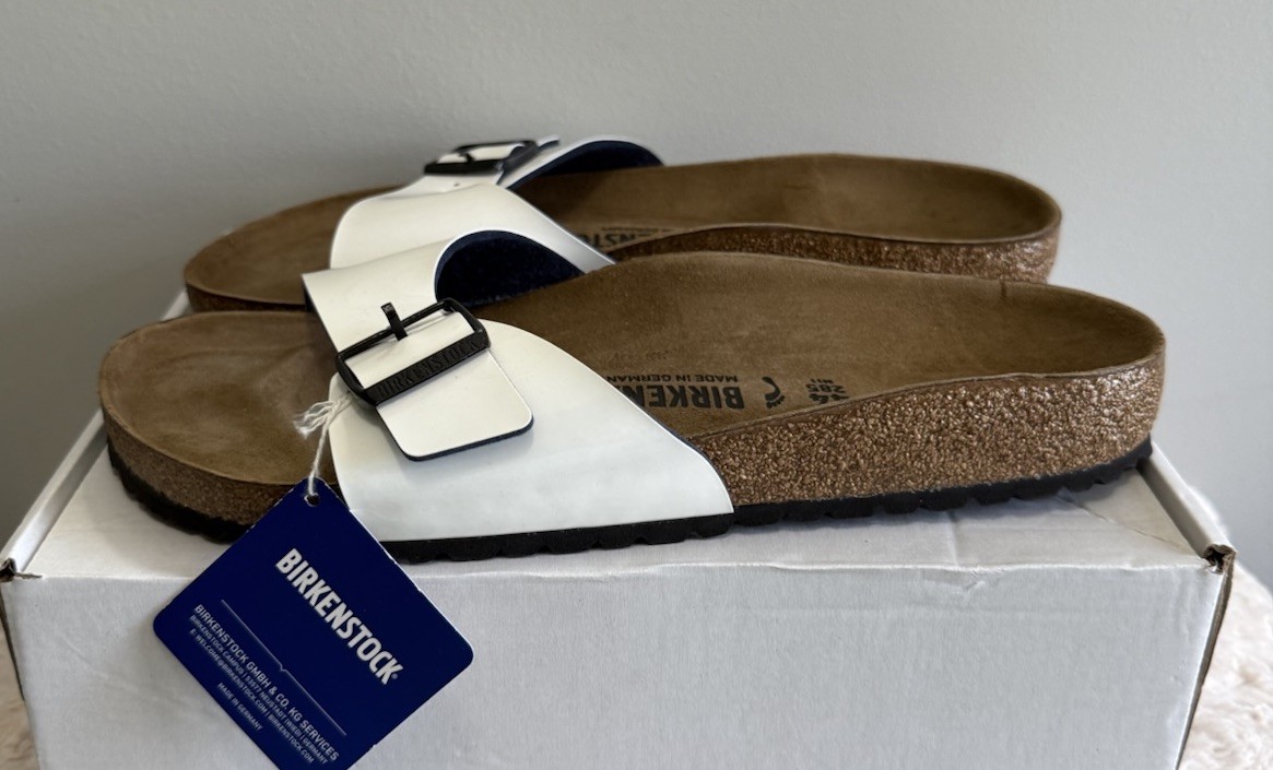 NEW Birkenstock Madrid BS Sandals White Sz EURO 44