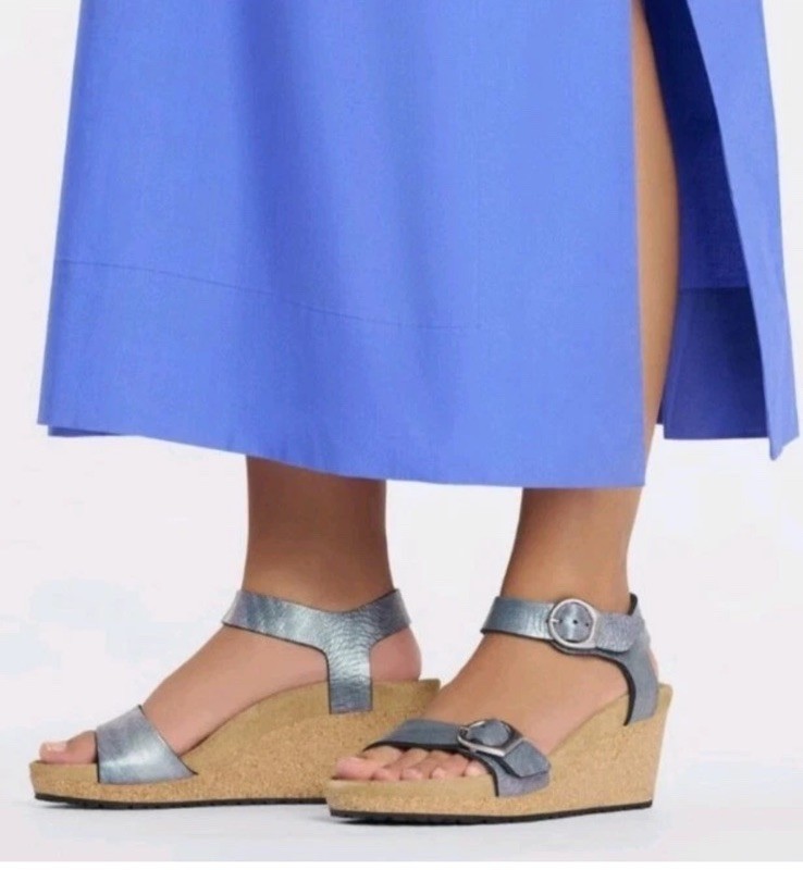 Birkenstock Papillio Soley metallic nubuck by Birkenstock. MSRP $145. Size EU36