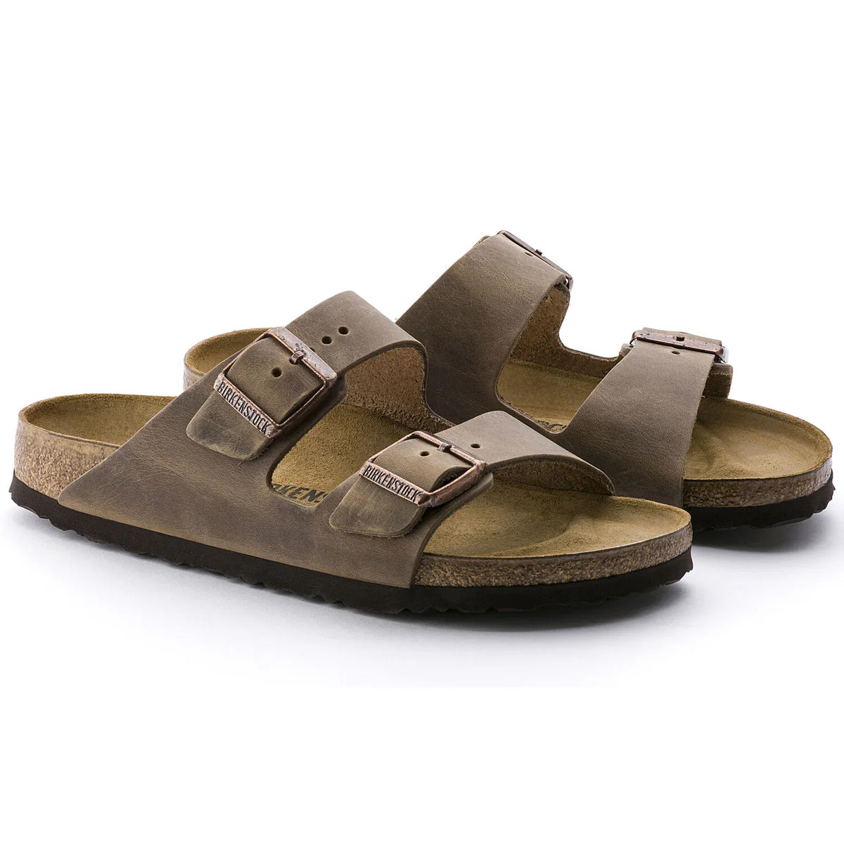 Birkenstock Arizona Oiled Leather Sandals in Tobacco Brown Model 0352201