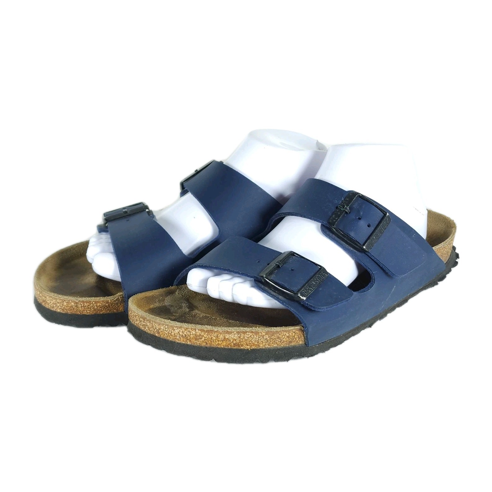 Birkenstock Arizona EU42 US M9 L11 Blue Birko-Flor 2 Straps Slide Sandals Shoes