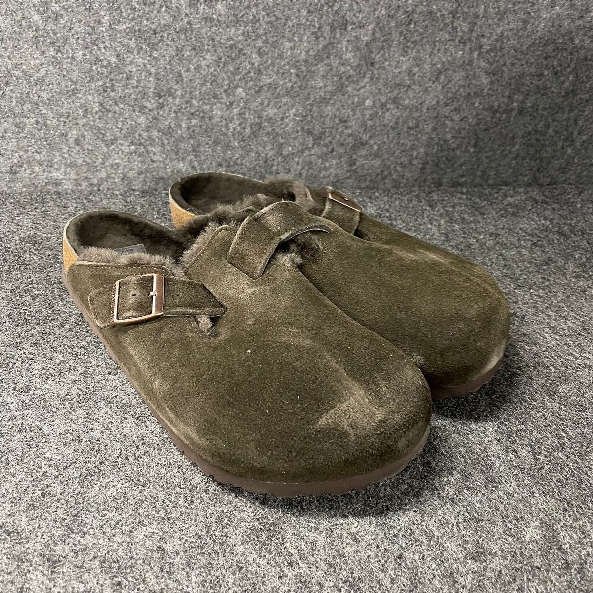 BIRKENSTOCK Boston Shearling Suede Leather Men’s Size 11 Mocca 1020567