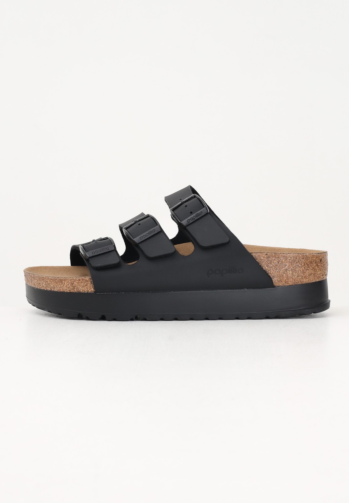 BIRKENSTOCK Slippers Women Black Slippers Florida Flex Platform Spring Summer