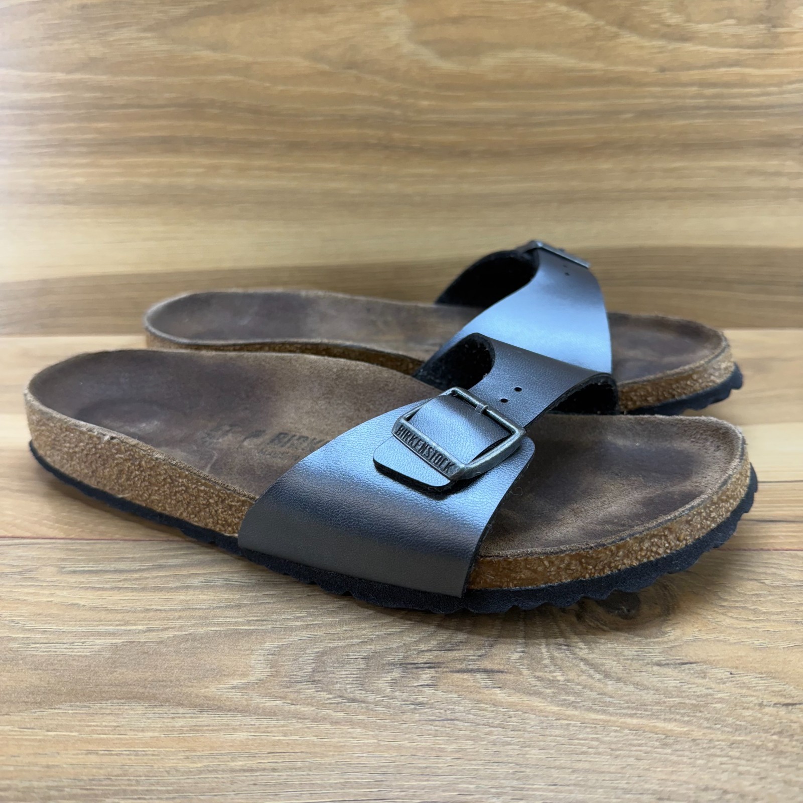 Birkenstock Madrid Slide Sandals Womens 10 N EU 41 Pewter Birko