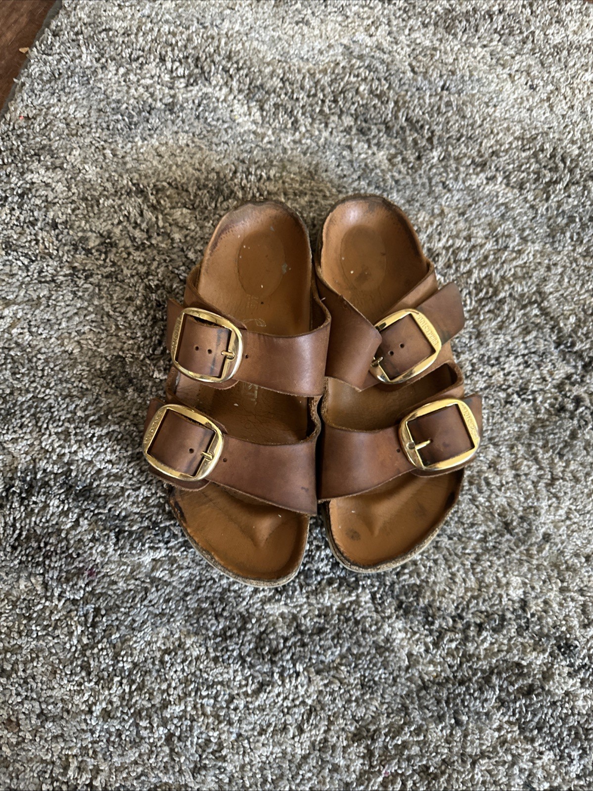 Birkenstock Arizona Leather Sandals Brown Big Buckle Women’s Size 38 or US 7