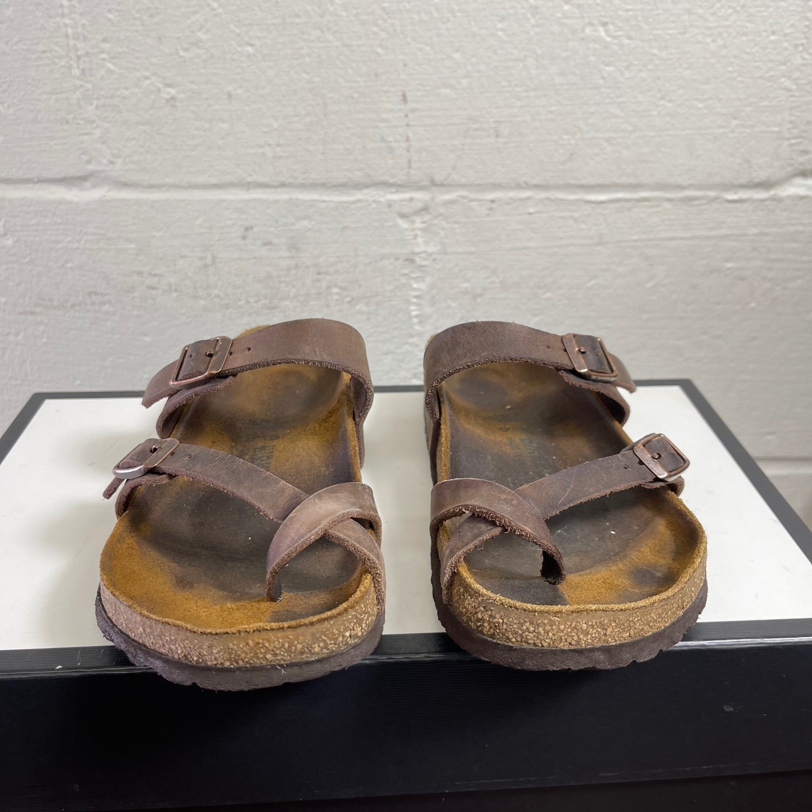 Birkenstock Mayari Brown Leather Strap Buckle Comfort Sandals Women’s Size 37