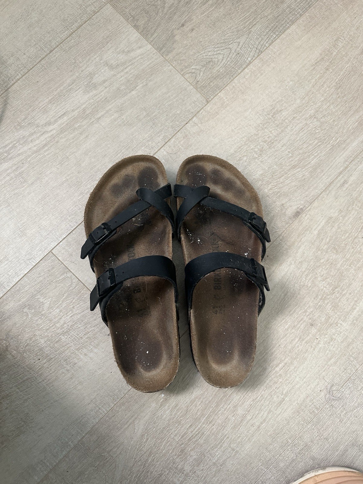 Birkenstock Mayari Black Leather Sandal, Size 41