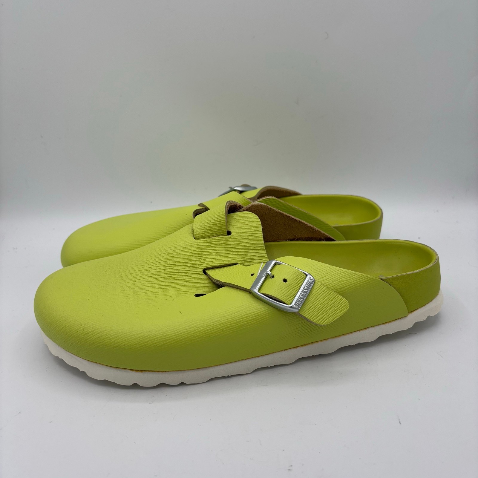 Birkenstock Boston Clogs Womens Size 8 Epi Green Leather Narrow Fit Concepts