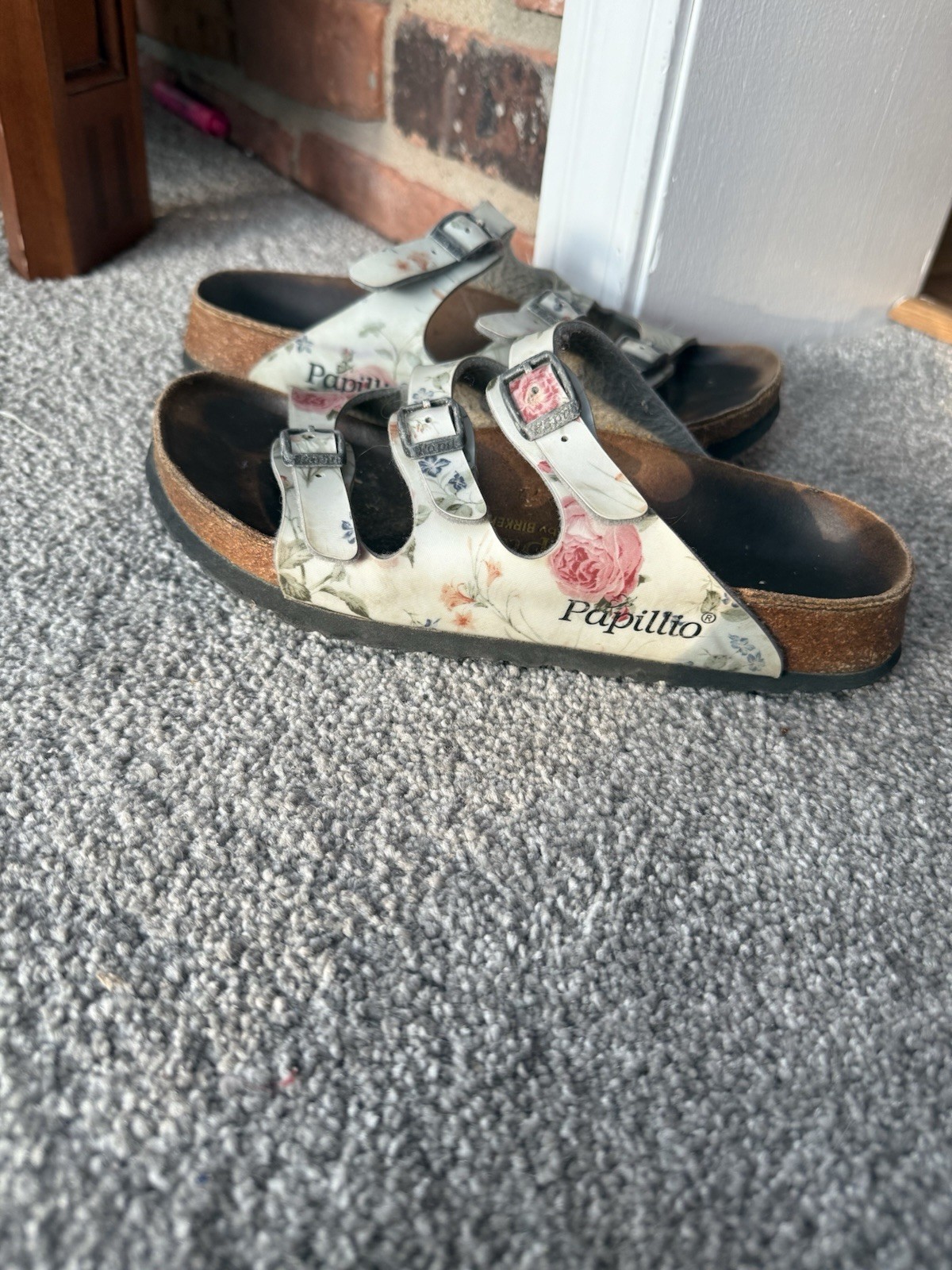 Birkenstock Papillio | Florida Sandals Watercolor Regular 3 Buckle Strap Sz 5