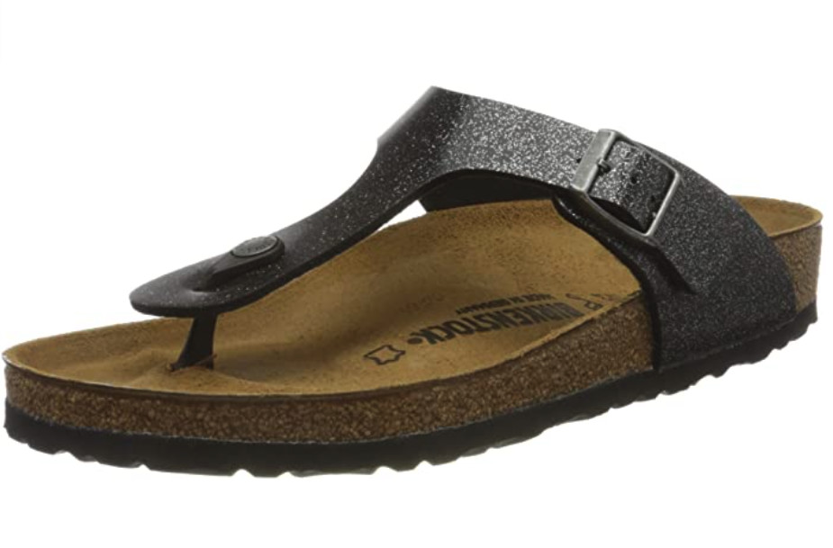BIRKENSTOCK Gizeh Glitter BLACK 1015375 Regular Fit US 5    EU 36