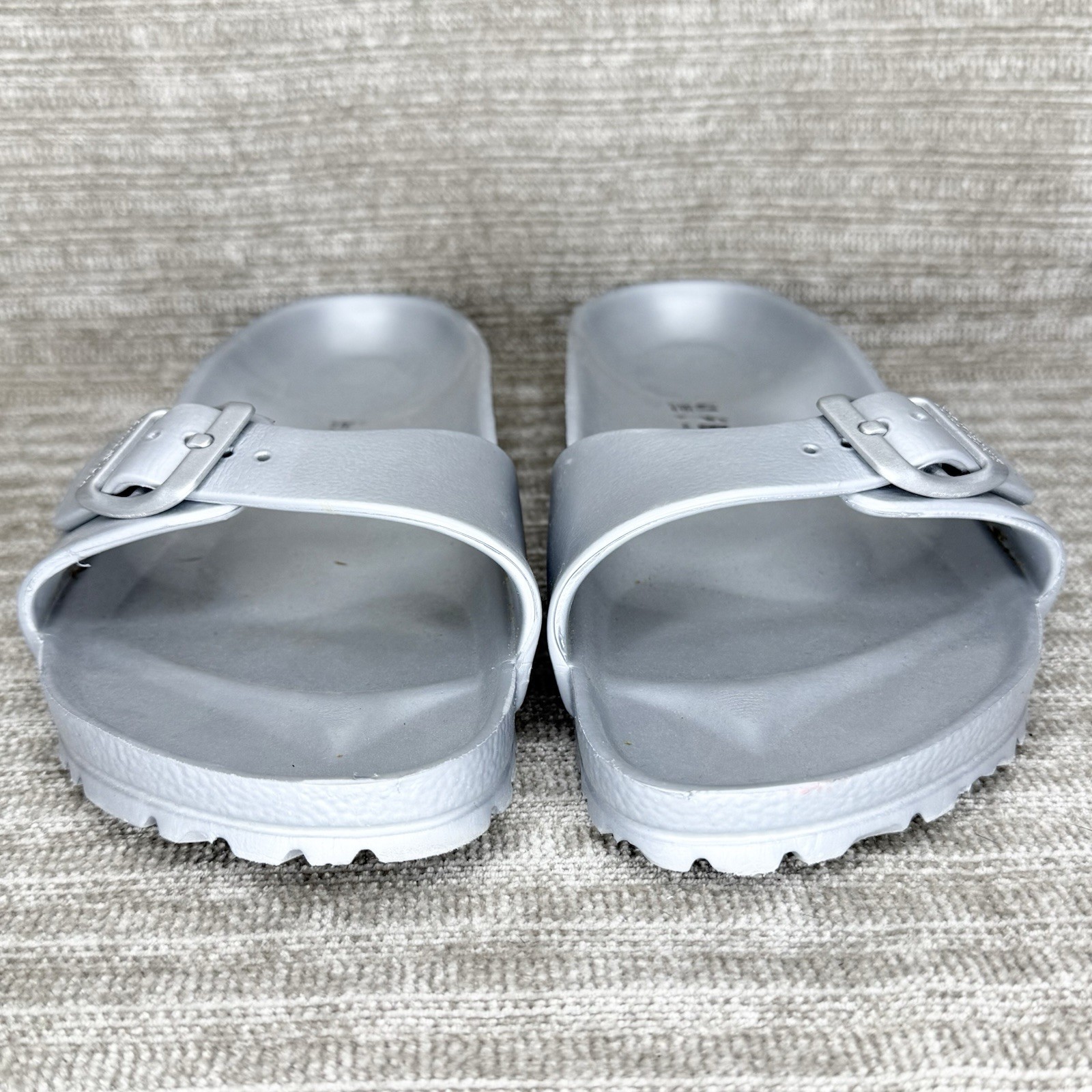 Birkenstock Madrid EVA Sandals Silver Womens 41 Sz US 10 Lightweight Slides