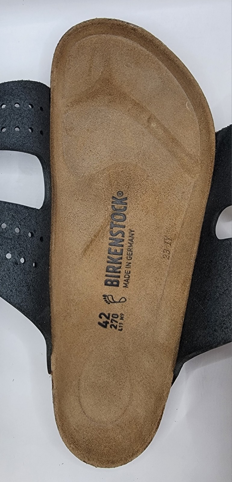 Birkenstock Arizona Bold Gap Natural Leather  Black Color Regular Wide