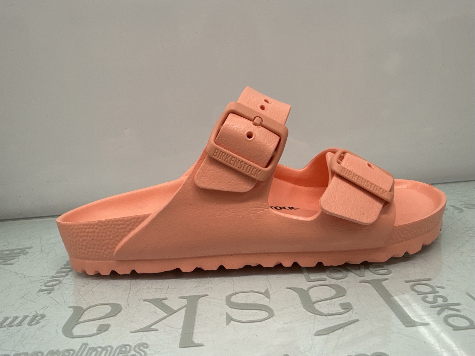 Birkenstock coral  Rubber Slide Sandals Women’s Size  6 (37).