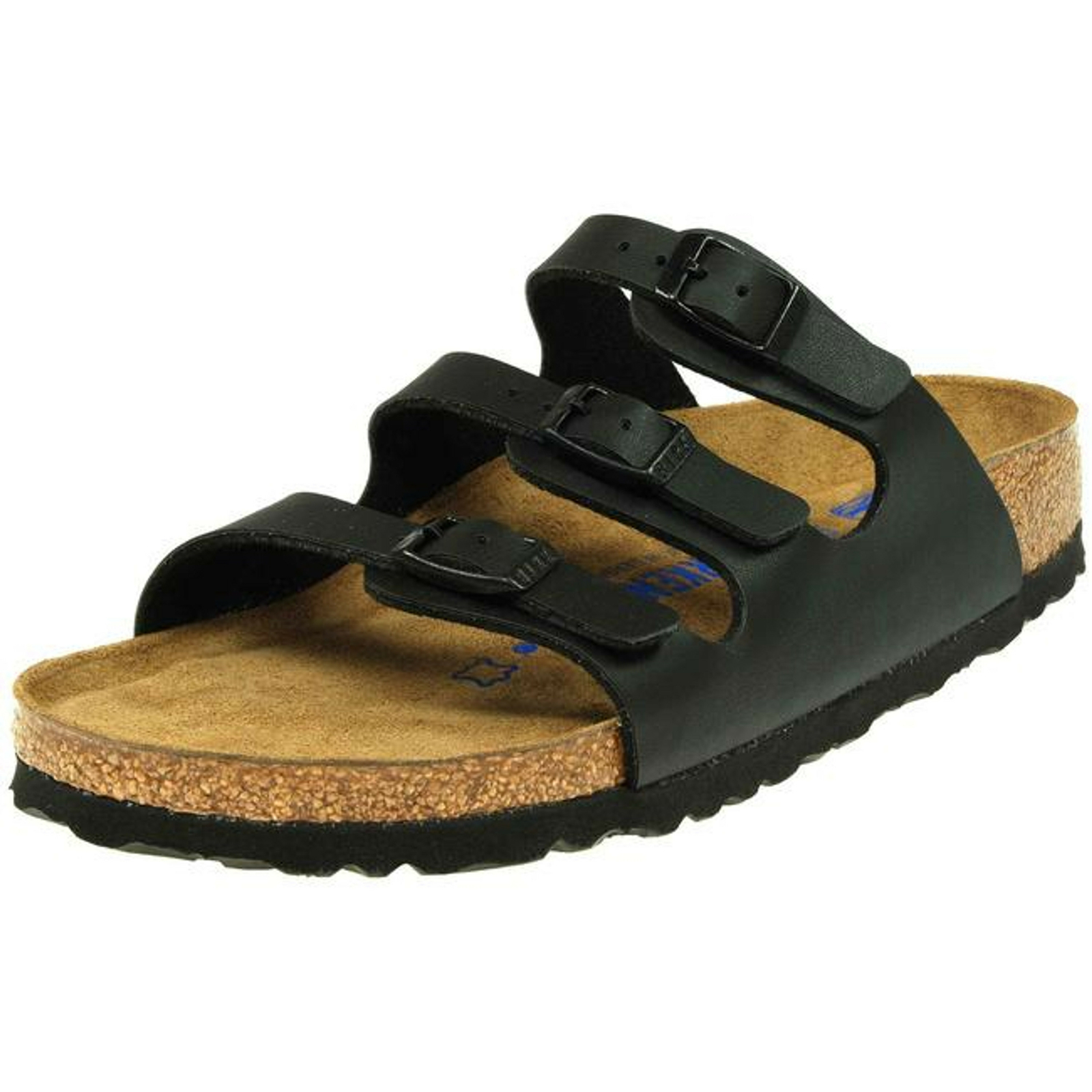 Birkenstock Florida Sandals Shoes Birko-Flor Strap Buckle Birko-Flor black SFB n