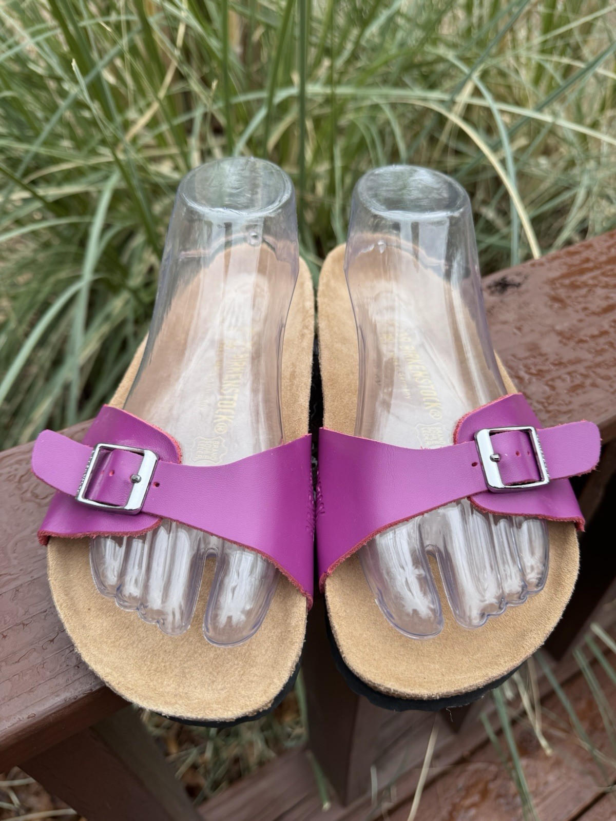 Birkenstock Madrid Pink Leather Sandals Slippers Women’s US Size 8 EU 39 EUC