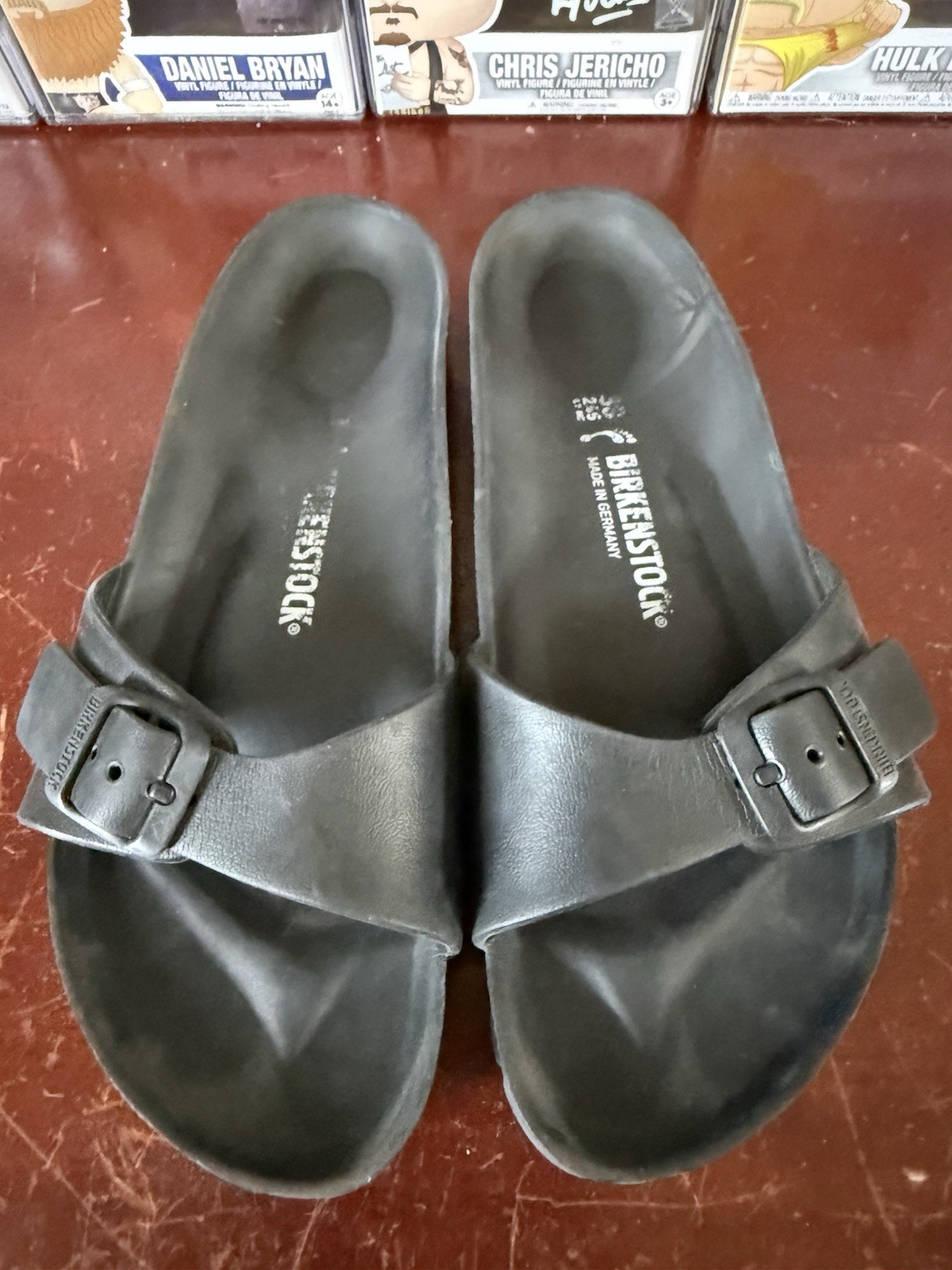 Birkenstock Madrid EVA Rubber Sandals – Black – Very Good – 38 US 7