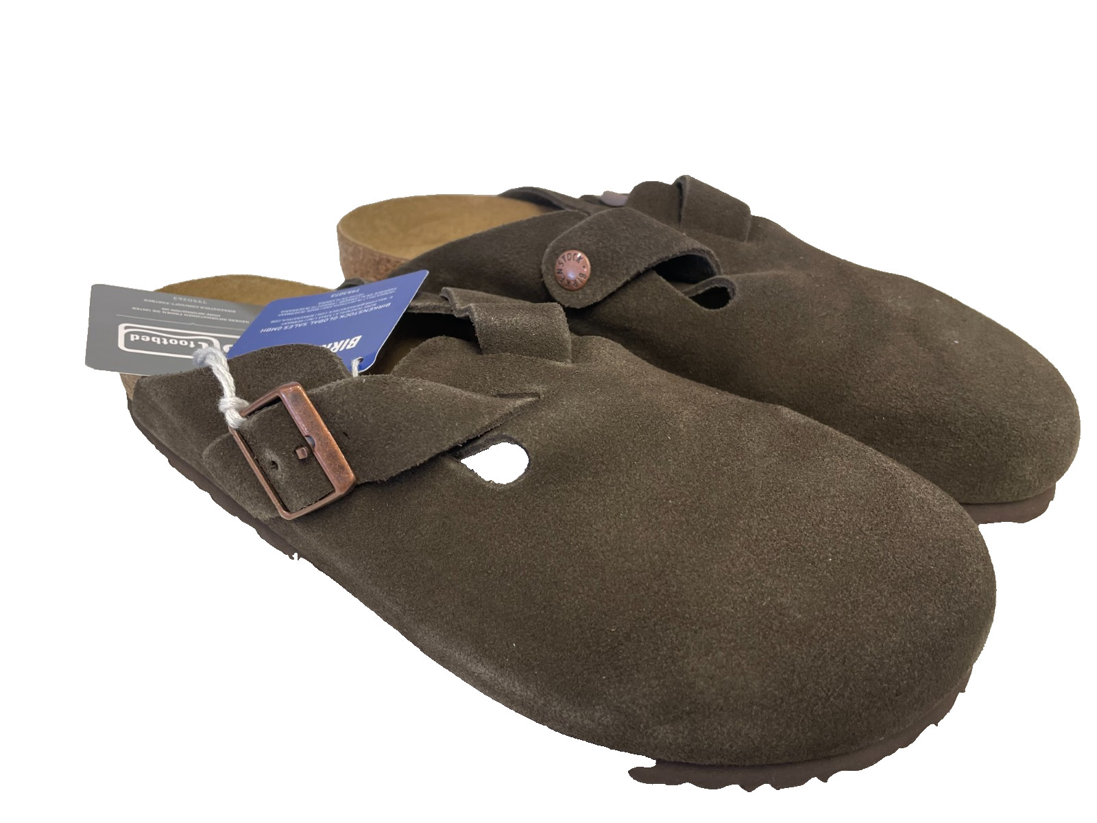 Birkenstock Boston Bs Leather Suede Soft Footbed MOCHA Color narrow EU 41