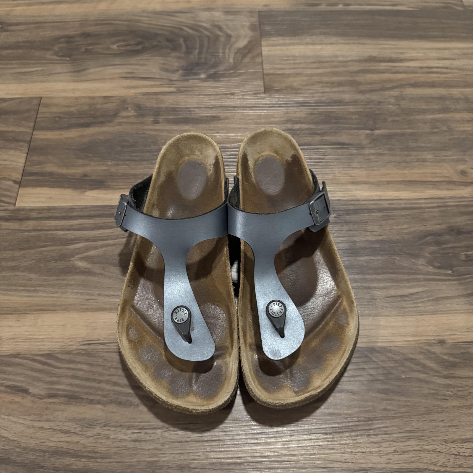 Birkenstock Gizeh Sandals Icy Metallic Thong Sandal Leather Open Toe Germany 39