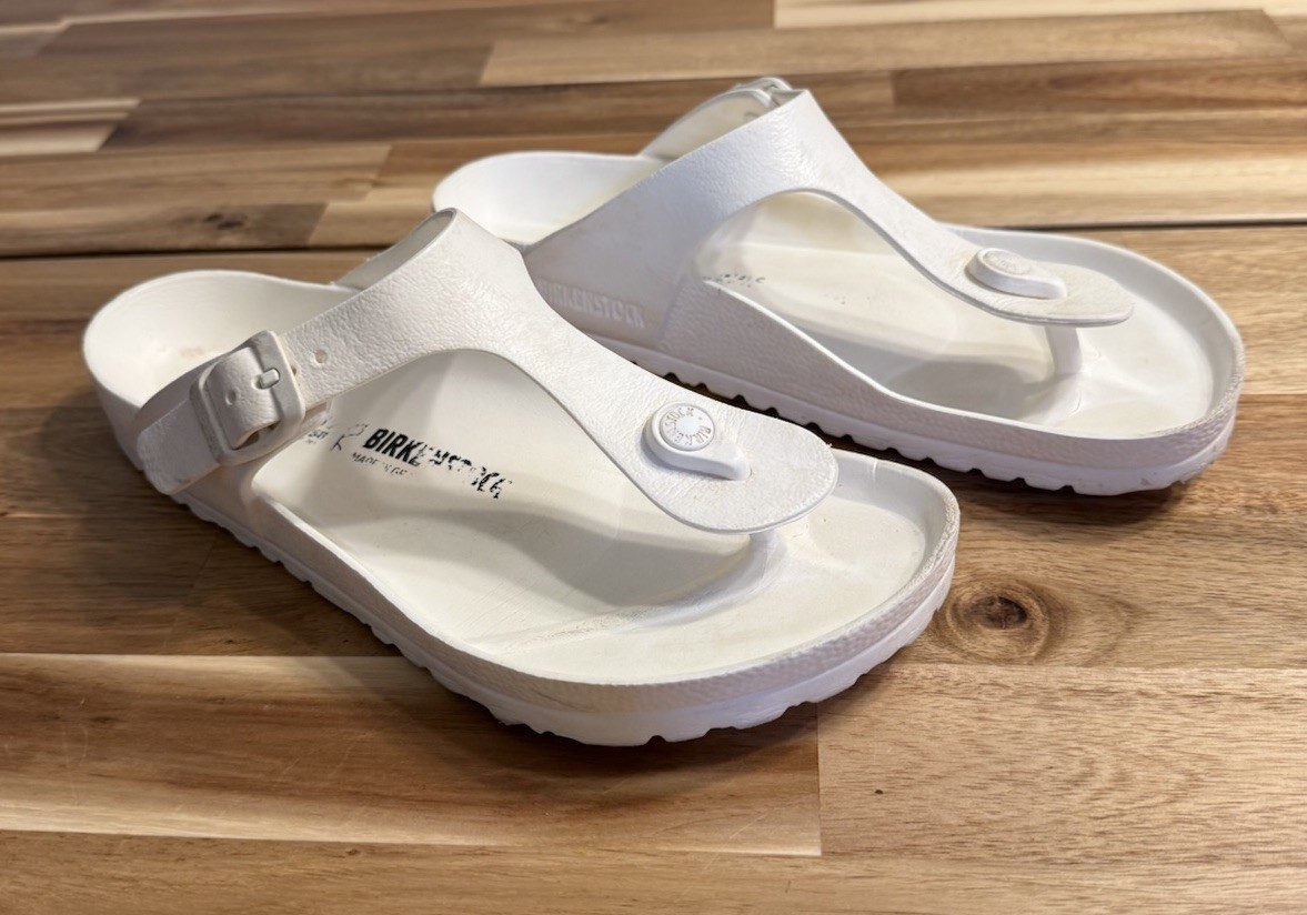Birkenstock Gizeh Essentials EVA Thong Sandal White US 8 EUR 39 Regular