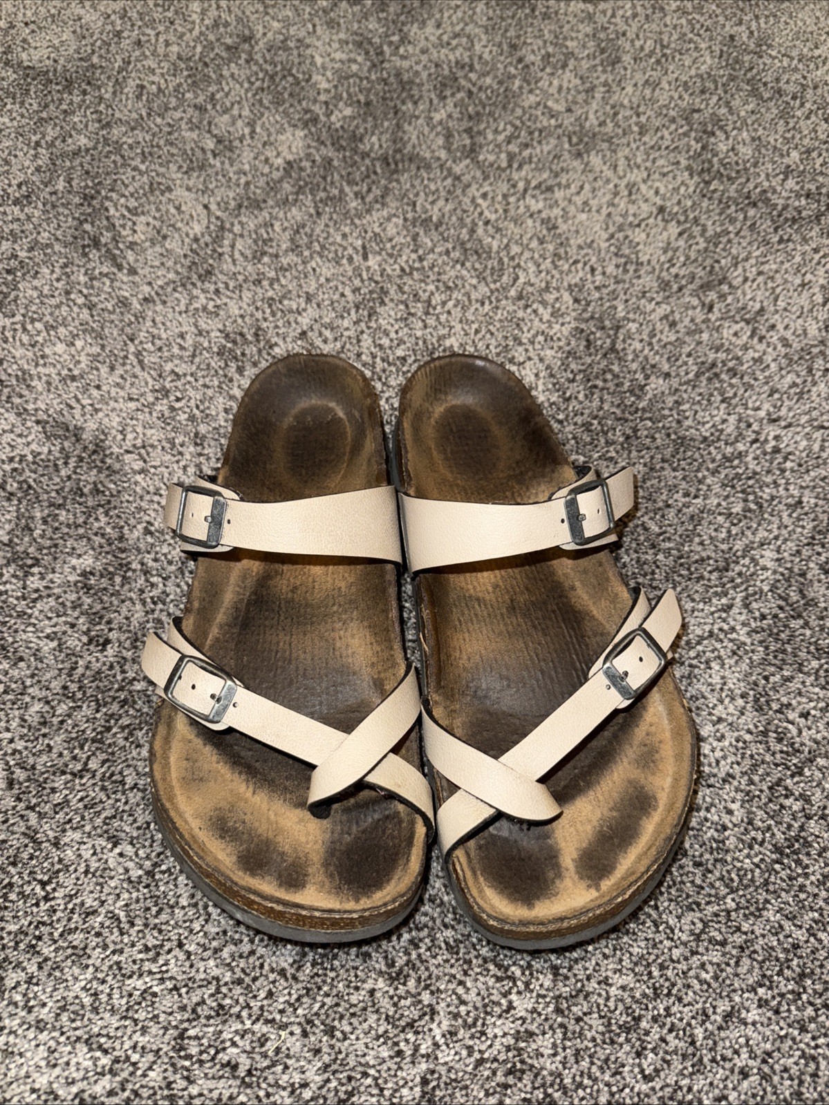 Birkenstock Mayari Womens Pearl Toe Loop Sandals Slides Size 37 US 6-6.5 Regular