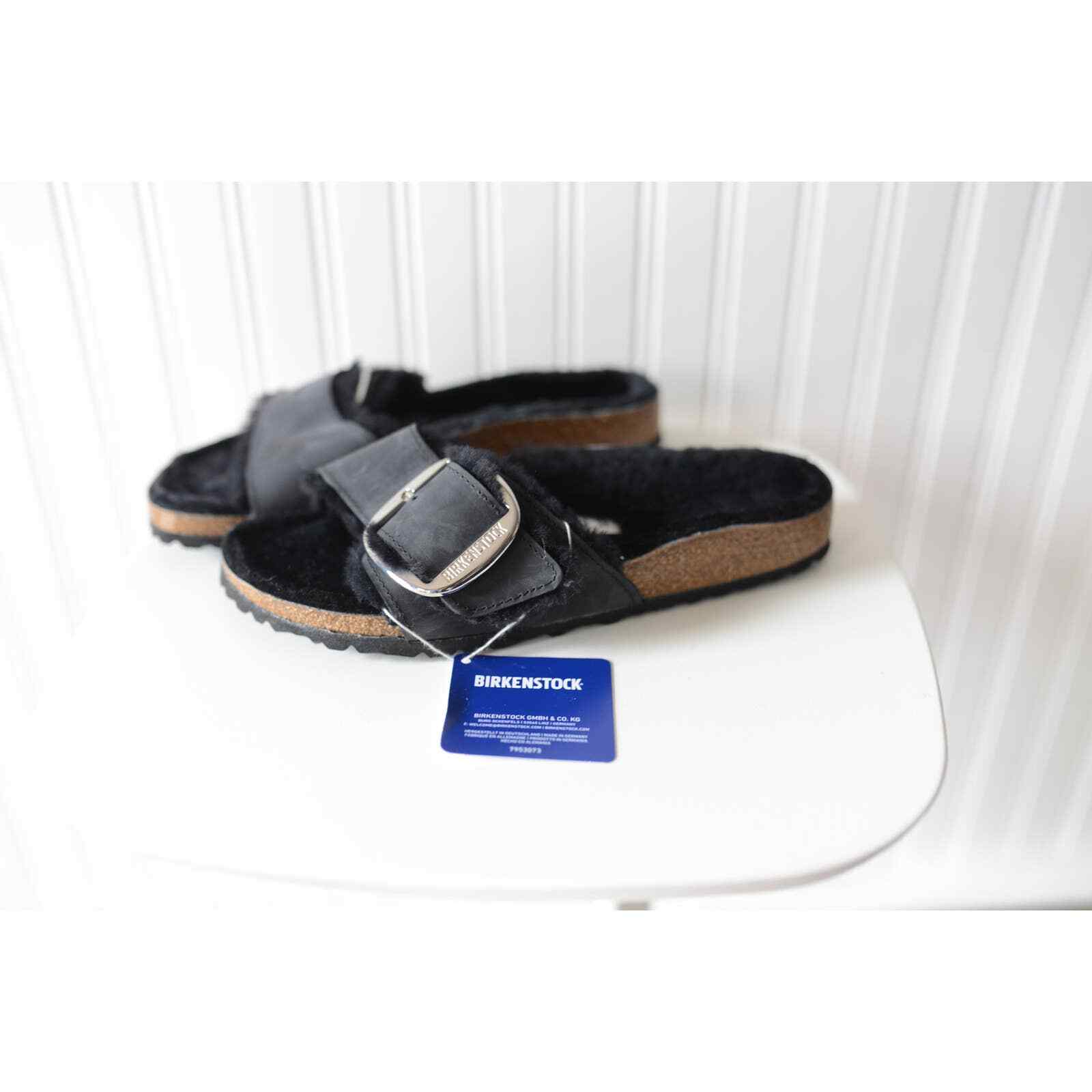 Birkenstock Madrid Big Buckle Shearling 37 Narrow NEW