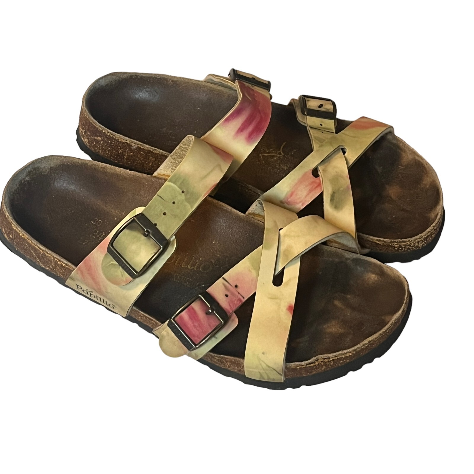 Birkenstock Papillio Sandals Pink Floral 38/245 Women’s Size 7 (7N) Boho Beach