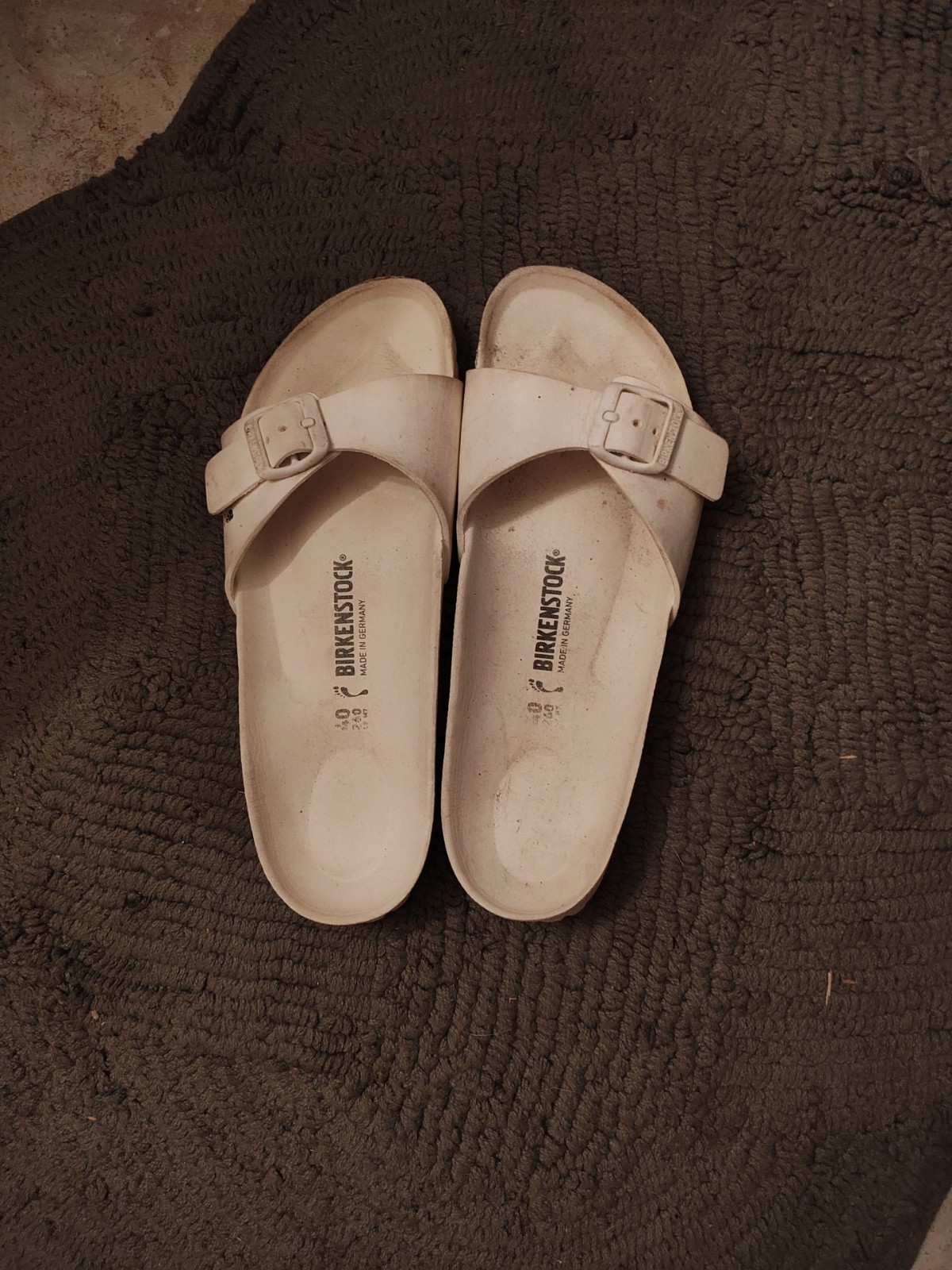 BIRKENSTOCK Madrid EVA Womens US Size  40 Rubber Sandals Size 38 White