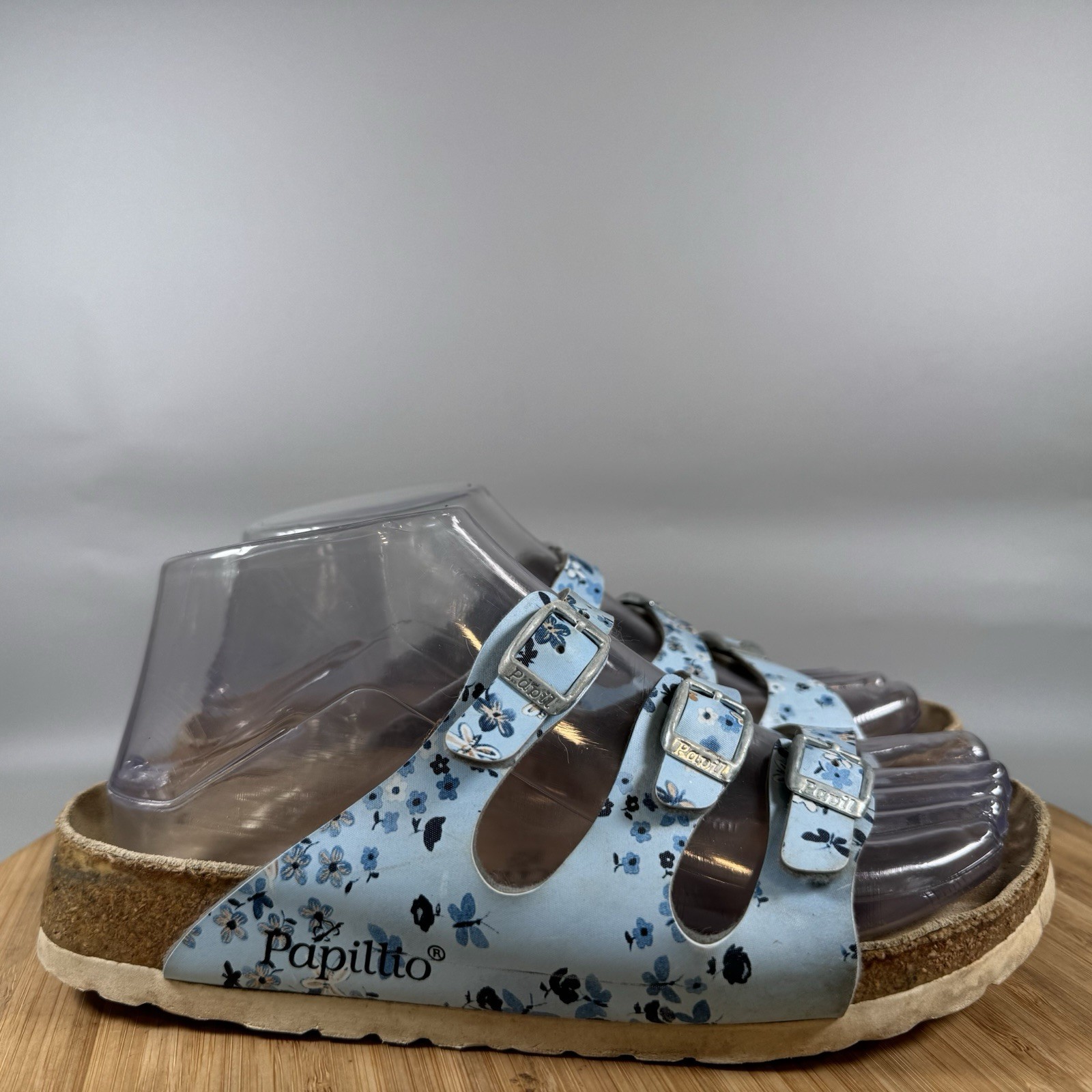 Birkenstock Papillio Florida Slide Sandals Womens Size 37 US 6 Blue