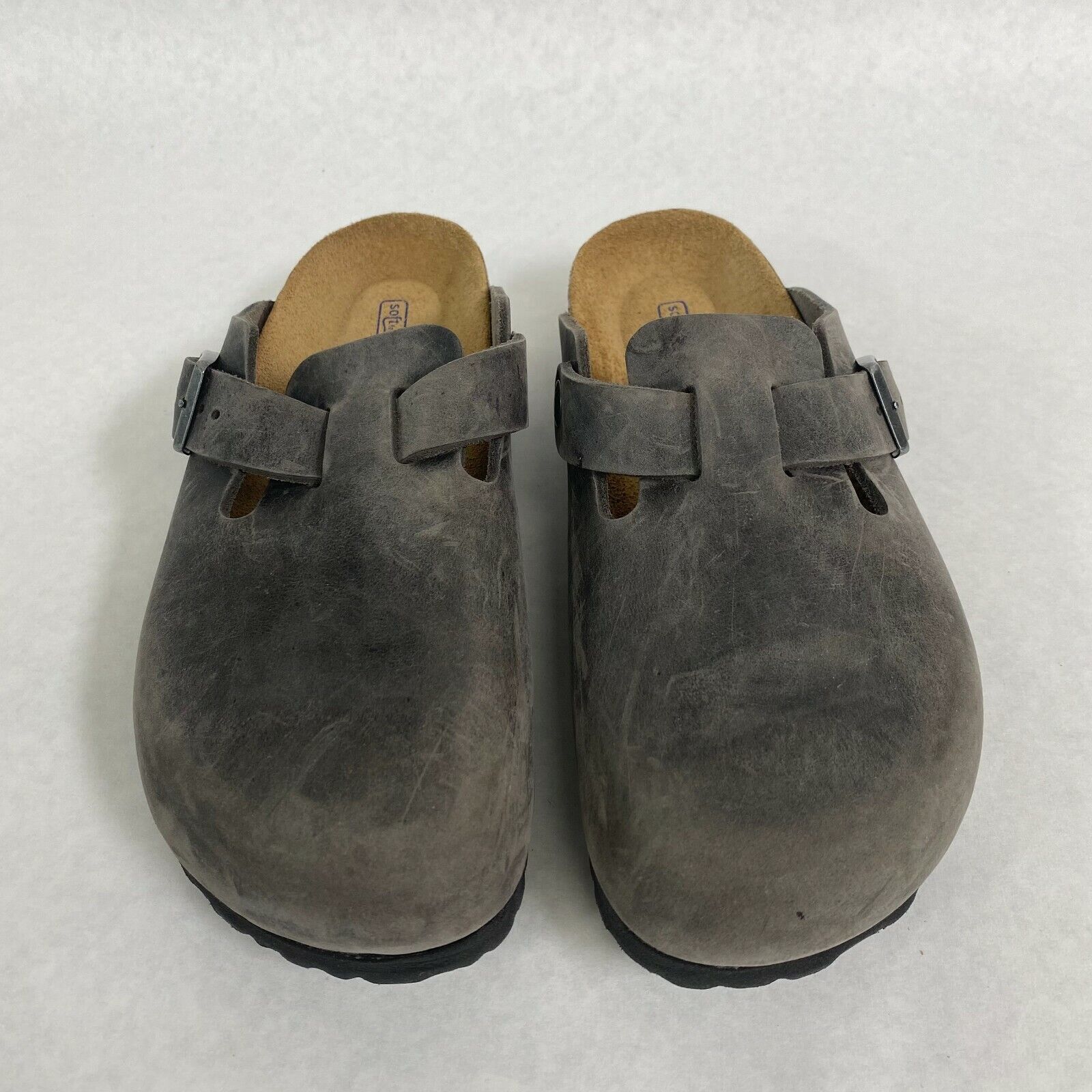 Birkenstock New w/o Box Boston Iron Oiled Leather Soft Footbed Reg Select Size