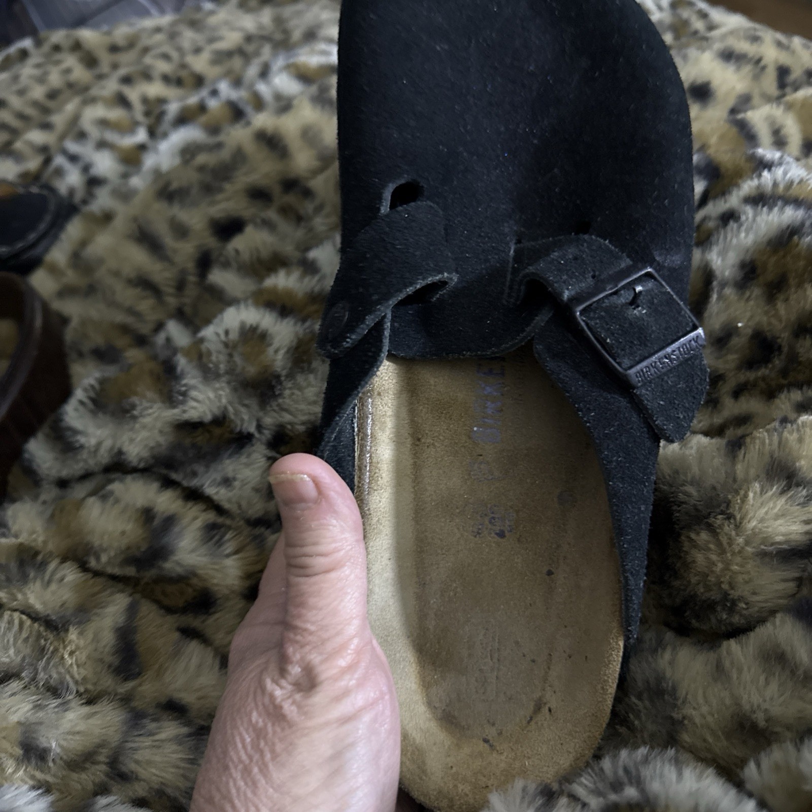 Birkenstock Boston Soft Footbed Suede Leather Clogs, EU 43/ U.S. 10-10.5 – Black