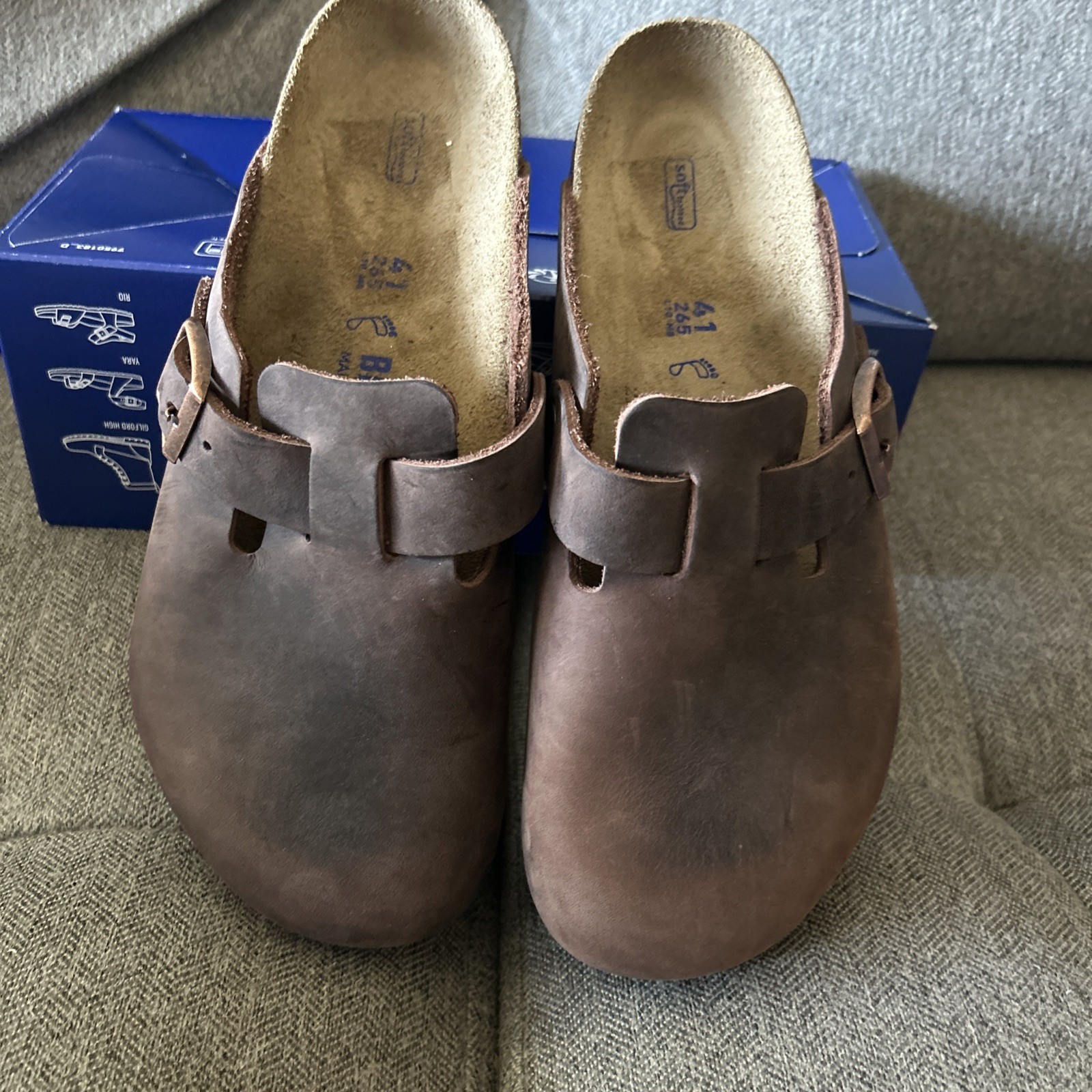 New Birkenstock Boston Oiled Leather clogs in Habana Size 41/M-8-8.5/W-10