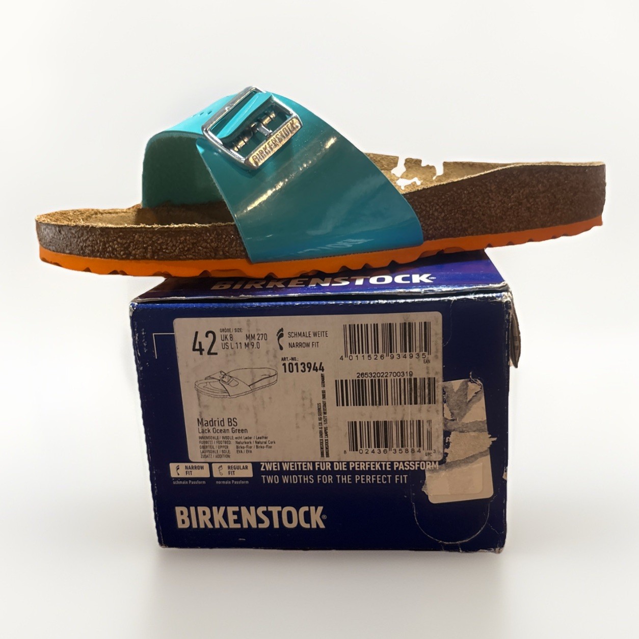 Birkenstock Madrid BS Ocean Green Size 42 US 11 Women’s