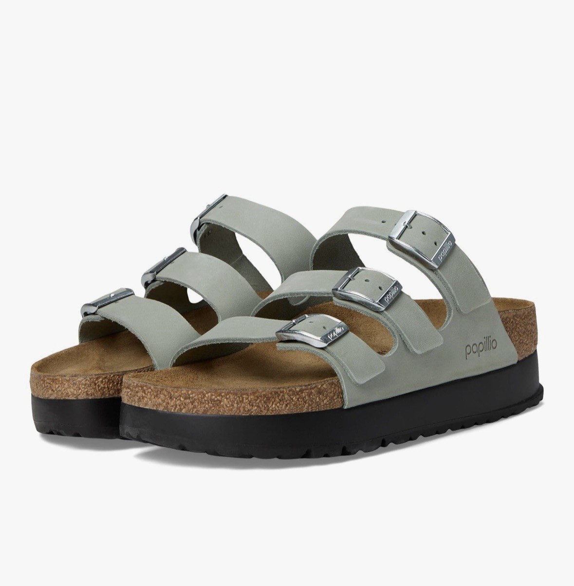 Birkenstock Papillio Sandal Florida III Flex Platform Nubuck Size 38 L7- 7.5