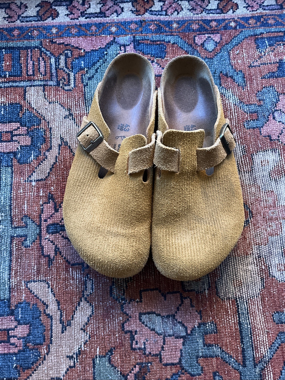 Birkenstock Boston 43 Corduroy Golden Brown Suede