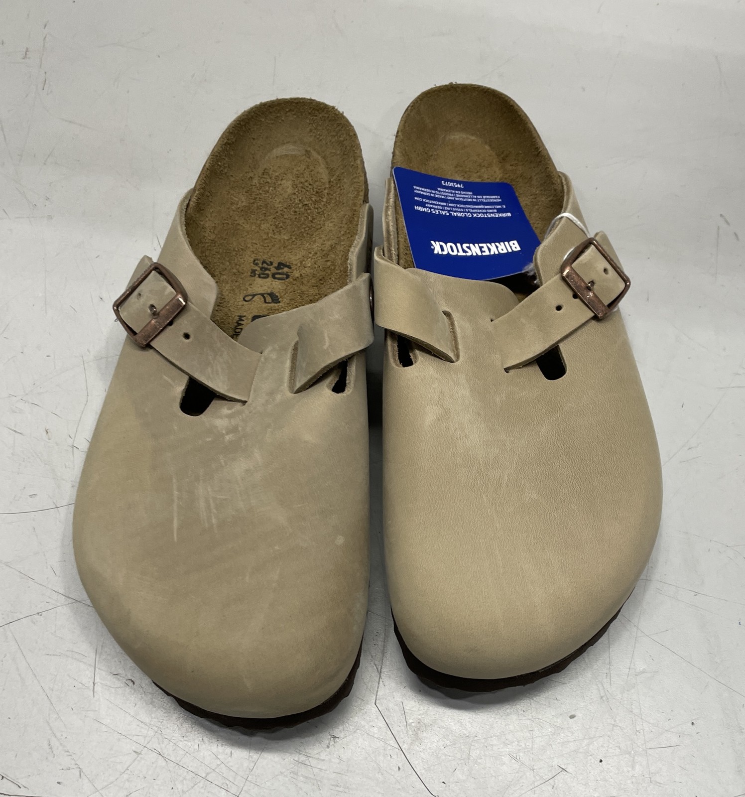 Birkenstock Boston Clog Men’s Size 7 Oiled Leather Tobacco Brown Casual Slip On