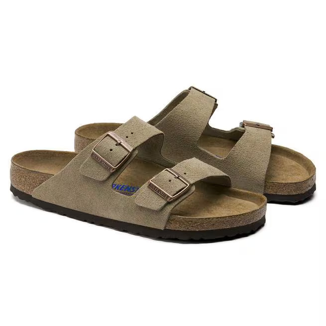 Birkenstock Arizona Taupe Suede Leather Unisex Sandals Size EU 37-45