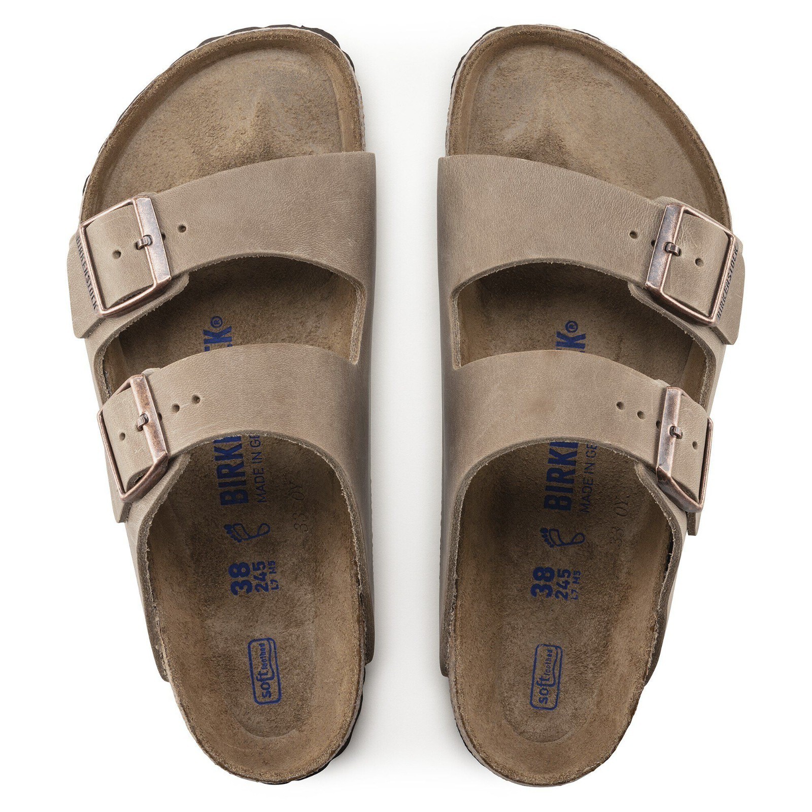 Birkenstock Arizona Soft Footbed Oiled Leather Sandals – Tobacco Brown
