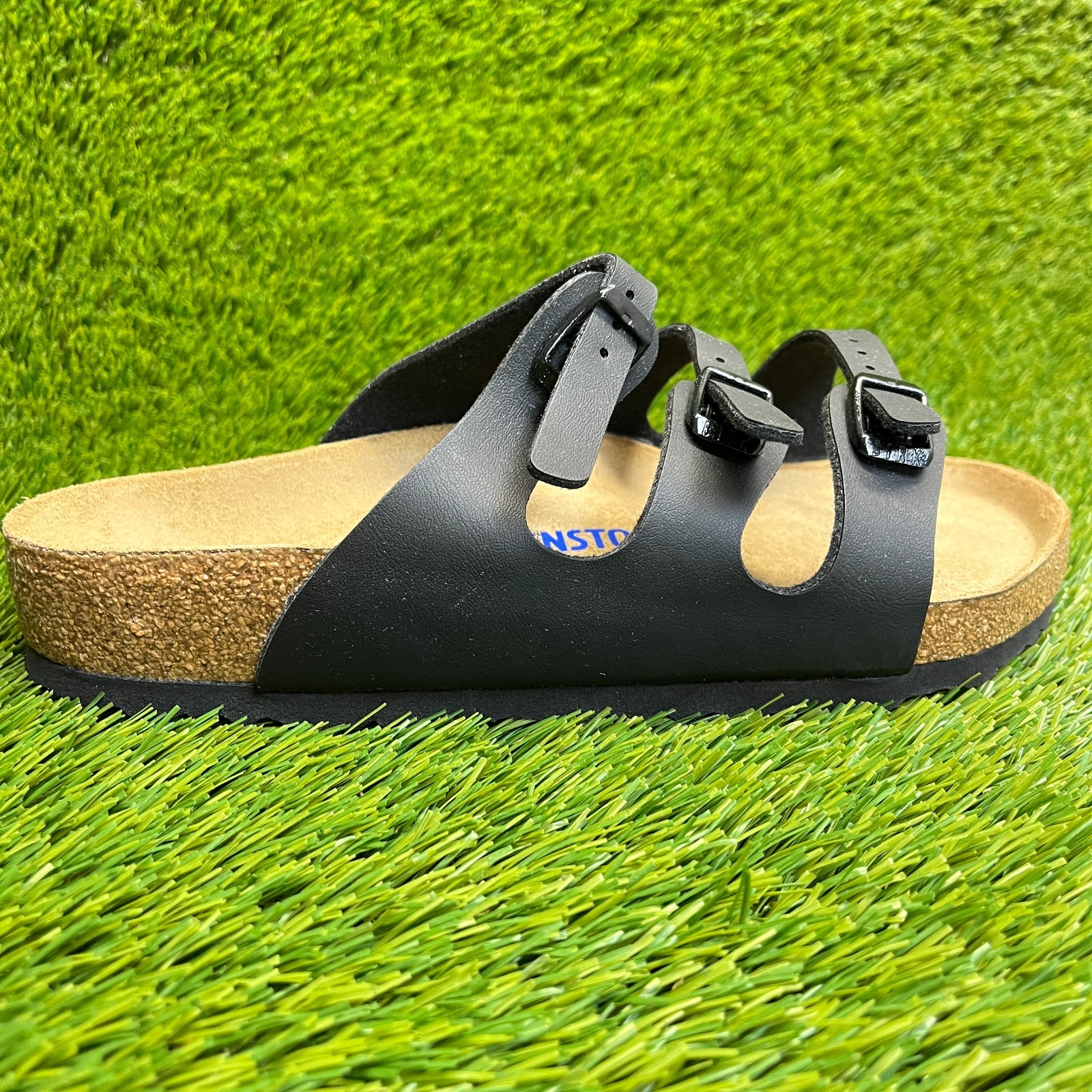 Birkenstock Florida Birko-Flor Womens Size 8 Black Beach Walking Slide Sandals