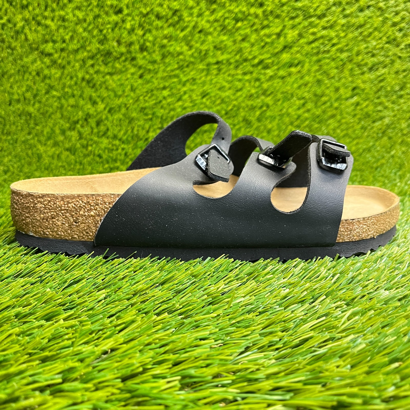 Birkenstock Florida Birko-Flor Womens Size 8 Black Beach Walking Slide Sandals