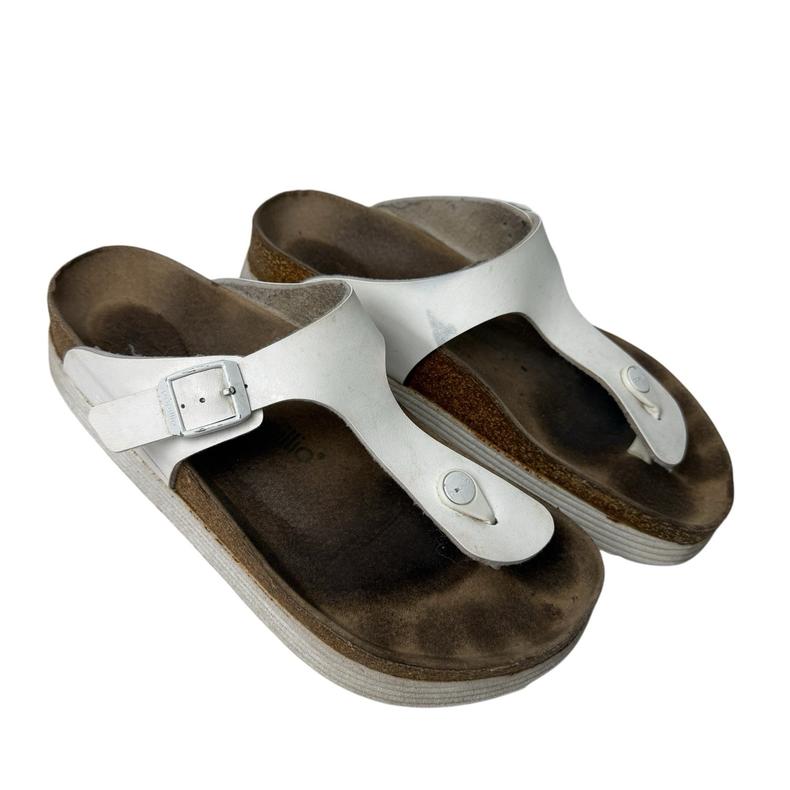 Birkenstock SZ 9.5 Papillio Gizeh Platform White Sandals   Women’s Thong SZ 40