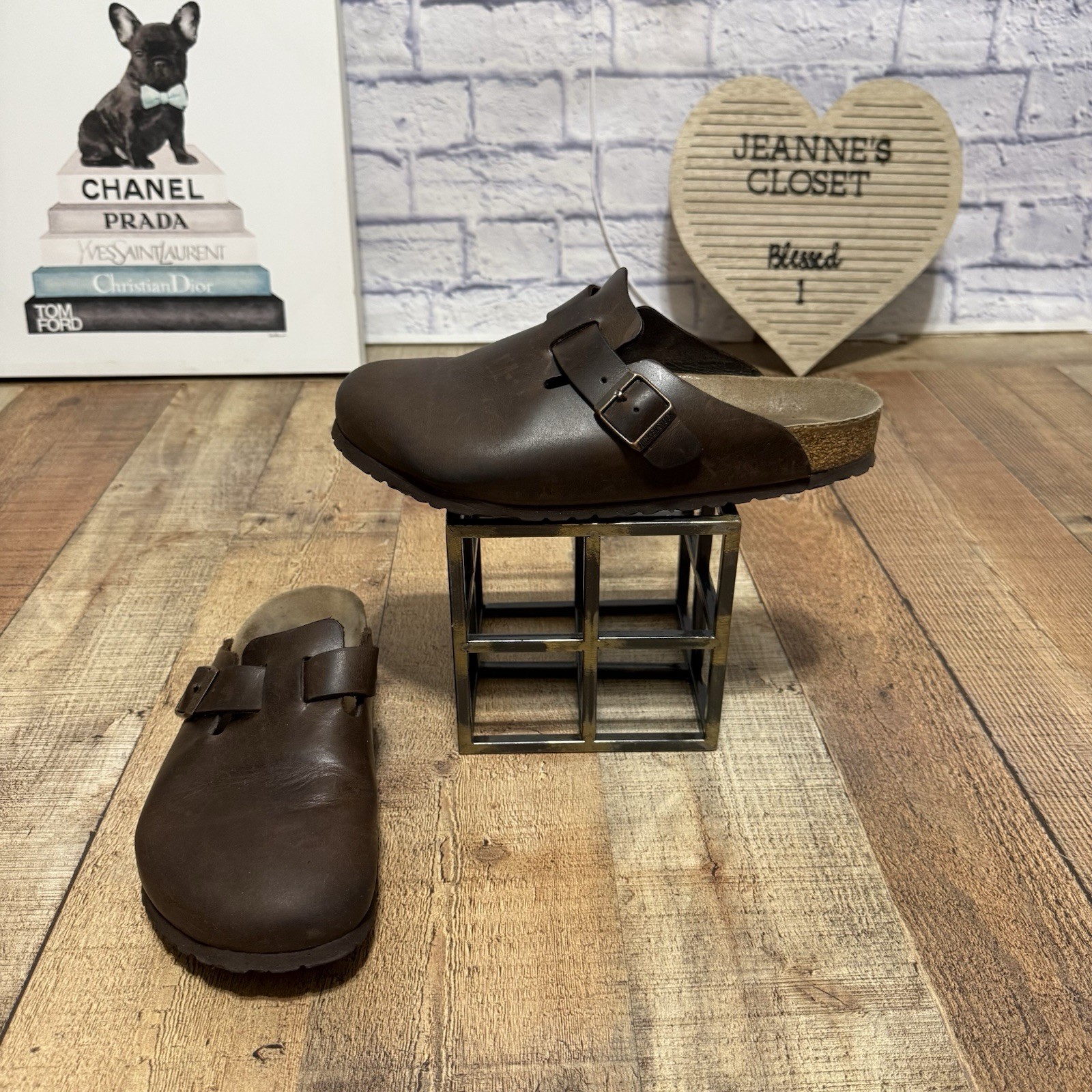 Birkenstock Boston Oiled Leather Soft Footbed Habana Brown Clog Size 43 US 9-9.5