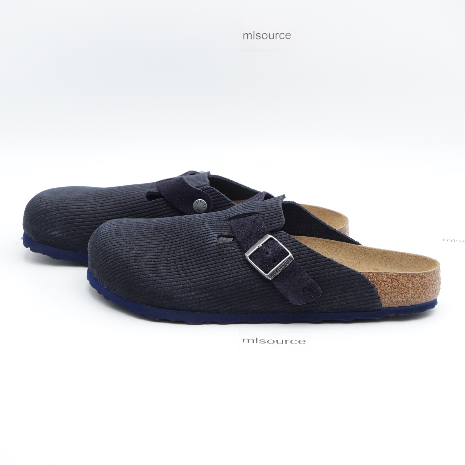Size 11-11.5 Men’s / EUR 44 Birkenstock Boston Corduroy Suede Clogs 1026108 Navy