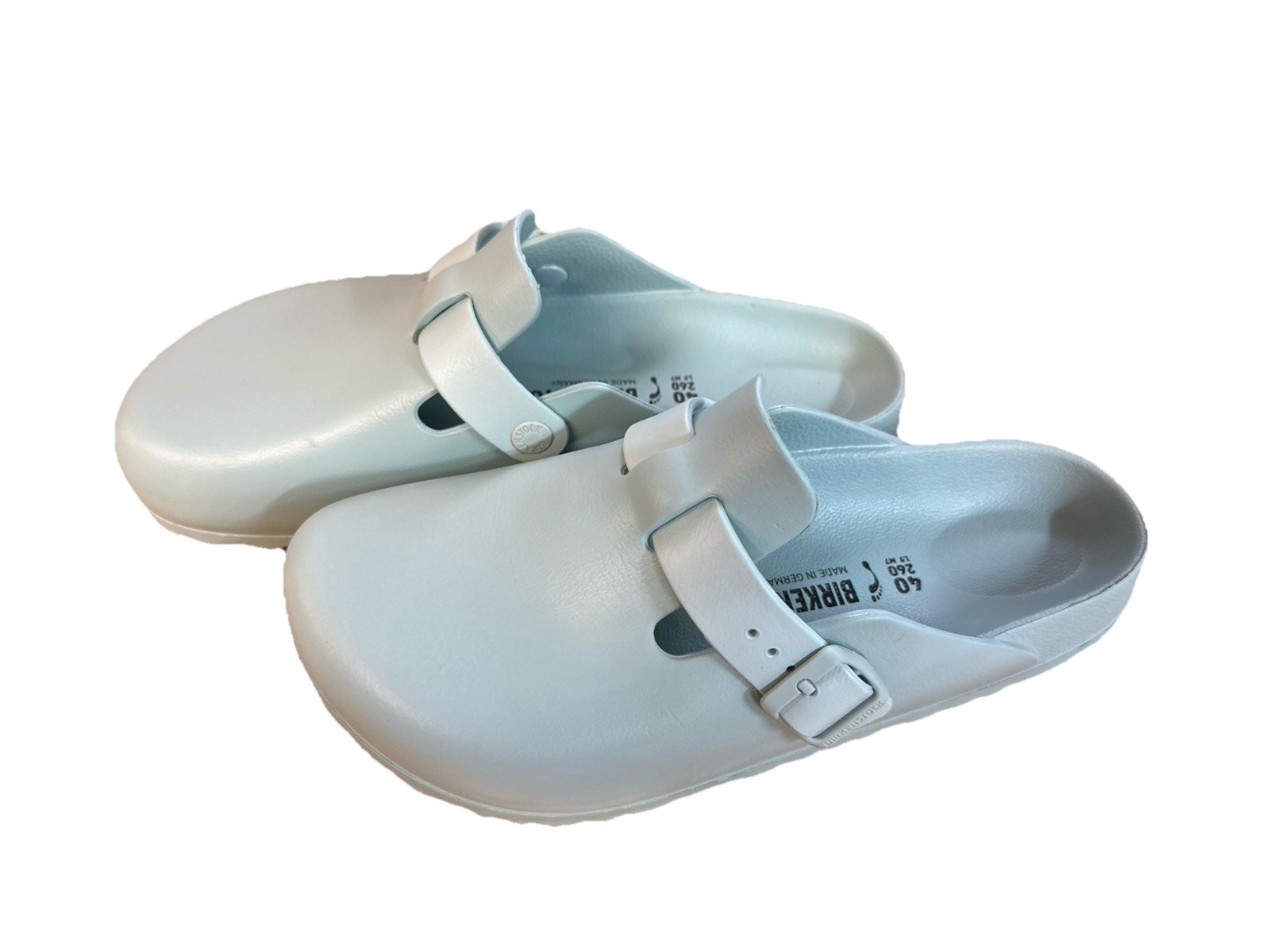 RARE Pastel Teal Birkenstock Boston Essentials Eva Clogs Slip On Women 40 US 11