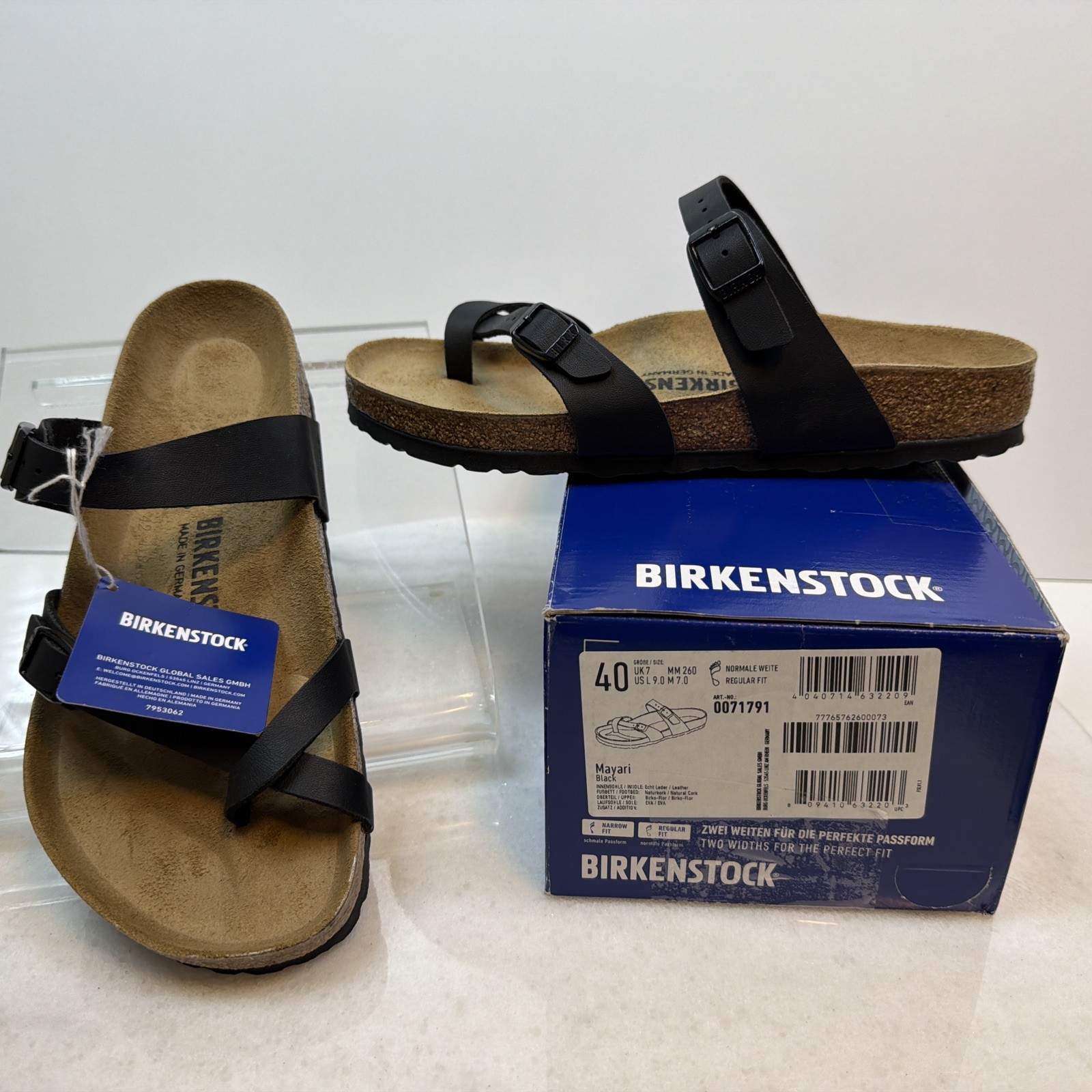 Birkenstock Mayari Birko-Flor® Sandals Black EU 40 US L 9 Regular Fit Women’s