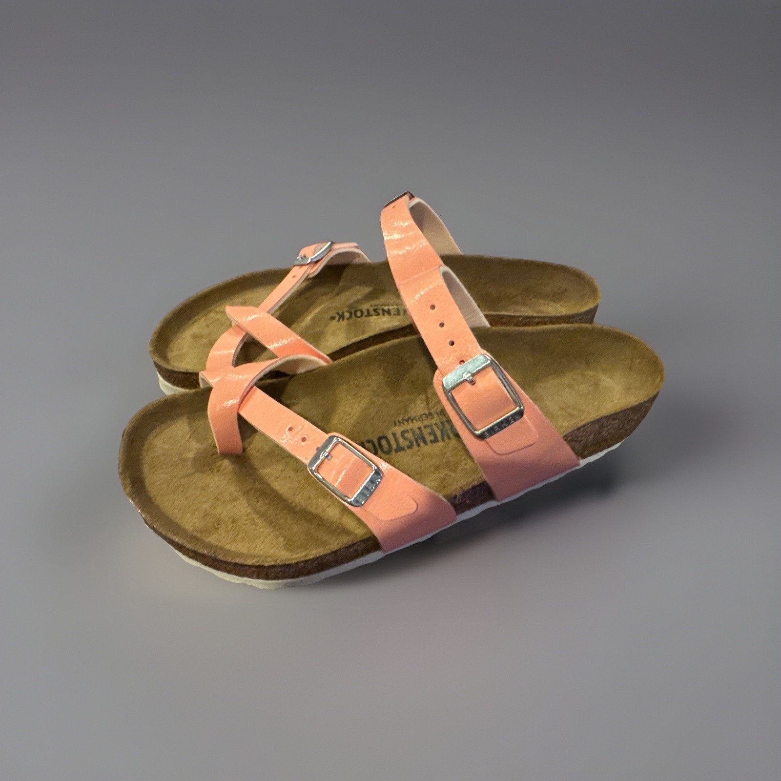 Birkenstock Mayari Birko-Flor Sandals Coral Peach EU 38 US L7-7.5